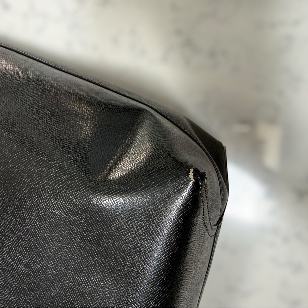 Coach Reversible Black Leather Tote with Logo Zip Pouch - Picture 5 of 11